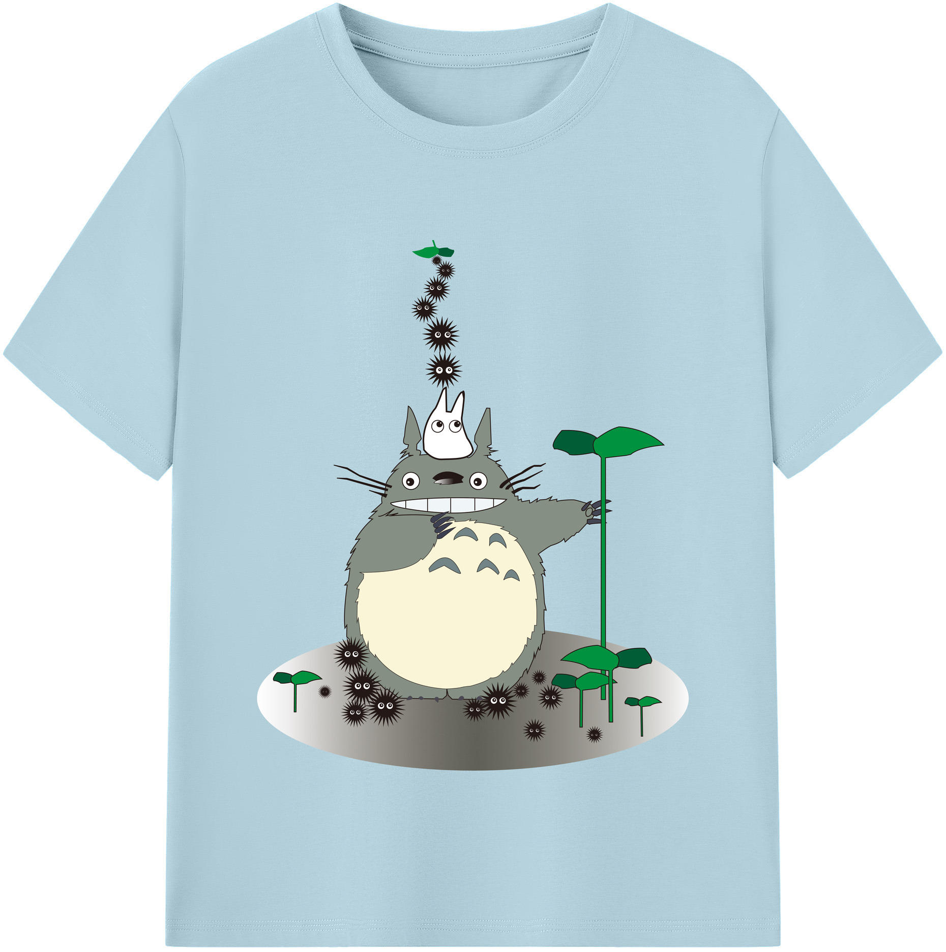 （画像用） となりのトトロ 草壁メイ 草壁サツキ My Neighbor Totoro Satsuki Kusakabe Mei Kusakabe 綿100％半袖Tシャツ（フロントプリント）